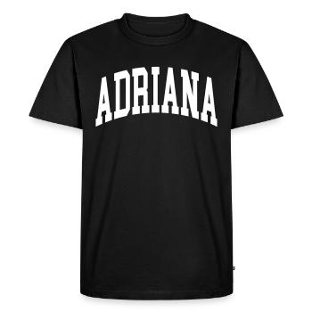 Adriana - Men's Premium Organic T-Shirt - black - Front - Nico (187cm)