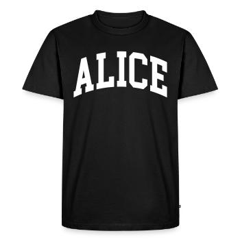 Alice - T-shirt Premium bio Homme - noir - Devant - Nico (187cm)