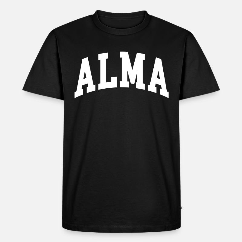 Alma - Männer Premium Bio T-Shirt - Schwarz