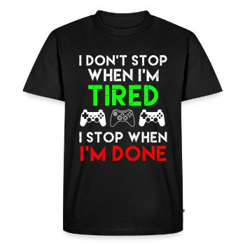 Gaming Quote Video Game Geek Gamer Gift - Men's Premium Organic T-Shirt - black - Front - Nico (187cm)