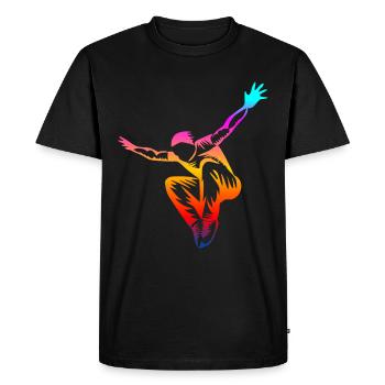 Parkour - T-shirt Premium bio Homme - noir - Devant - Nico (187cm)