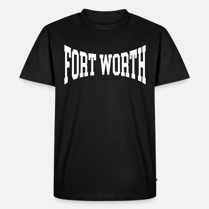 Fort Worth - Männer Premium Bio T-Shirt - Schwarz