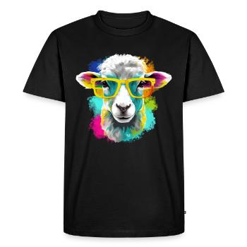 Bool the sheep - Men's Premium Organic T-Shirt - black - Front - Nico (187cm)
