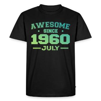 July 1960 Birthday Party July 1960 Retro - Men's Premium Organic T-Shirt - black - Front - Nico (187cm)