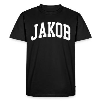 Jacob - T-shirt Premium bio Homme - noir - Devant - Nico (187cm)