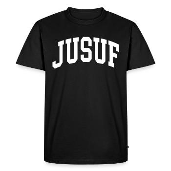 Yusuf - T-shirt Premium bio Homme - noir - Devant - Nico (187cm)