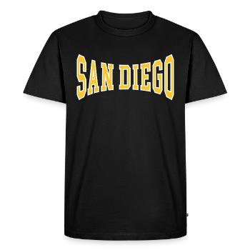 San Diego - T-shirt Premium bio Homme - noir - Devant - Nico (187cm)