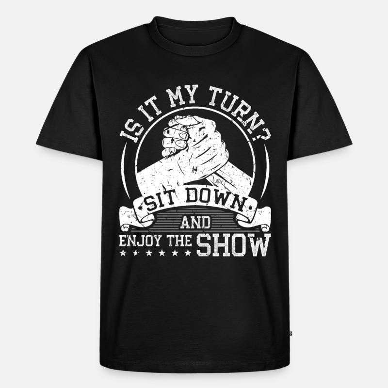 Arm Wrestle - Männer Premium Bio T-Shirt - Schwarz