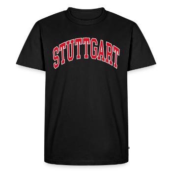Stuttgart - Men's Premium Organic T-Shirt - black - Front - Nico (187cm)