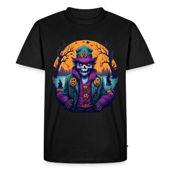 Gruseliges Halloween-partykostüm Zombie - Men's Premium Organic T-Shirt - black - Front - Nico (187cm)