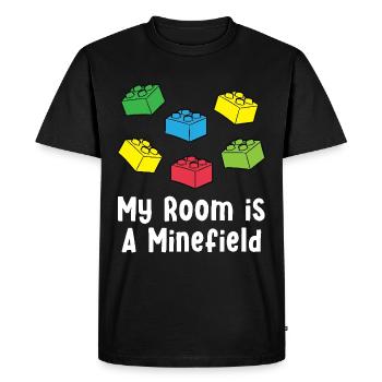 Brick Builder Brick Building Master Builder - Men's Premium Organic T-Shirt - black - Front - Nico (187cm)