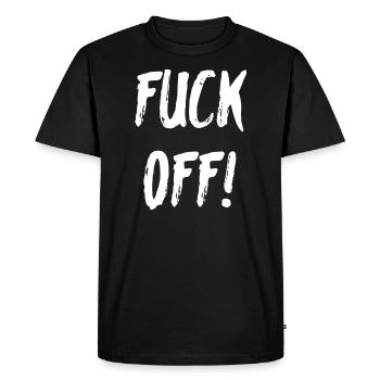Va te faire foutre - T-shirt Premium bio Homme - noir - Devant - Nico (187cm)
