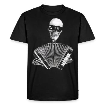 Skull with accordion - Men's Premium Organic T-Shirt - black - Front - Nico (187cm)