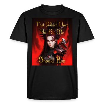That which does not kill me, should run - Men's Premium Organic T-Shirt - black - Front - Nico (187cm)