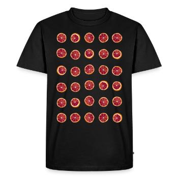 oranges sanguines séchées - T-shirt Premium bio Homme - noir - Devant - Nico (187cm)
