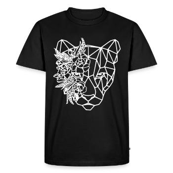Jaguar Geometric Flowers - Men's Premium Organic T-Shirt - black - Front - Nico (187cm)