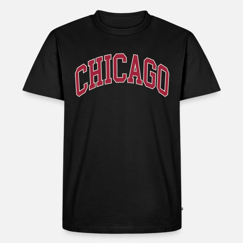 Chicago - Männer Premium Bio T-Shirt - Schwarz