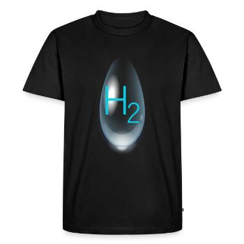 hydrogène H2 - T-shirt Premium bio Homme - noir - Devant - Nico (187cm)