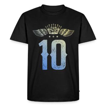 10 Couronne numérique - T-shirt Premium bio Homme - noir - Devant - Nico (187cm)