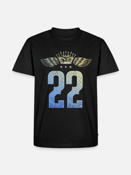 22 Number crown - Men's Premium Organic T-Shirt - black