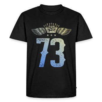 73 Figure de la couronne - T-shirt Premium bio Homme - noir - Devant - Nico (187cm)