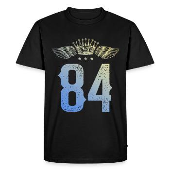 84 Number crown - Men's Premium Organic T-Shirt - black - Front - Nico (187cm)