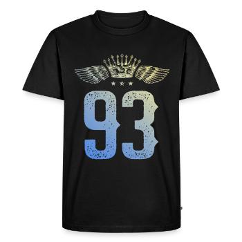 93 Number crown - Men's Premium Organic T-Shirt - black - Front - Nico (187cm)
