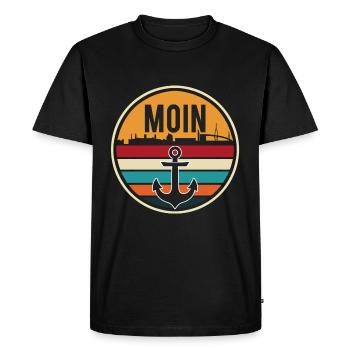 Moin Anker - T-shirt Premium bio Homme - noir - Devant - Nico (187cm)