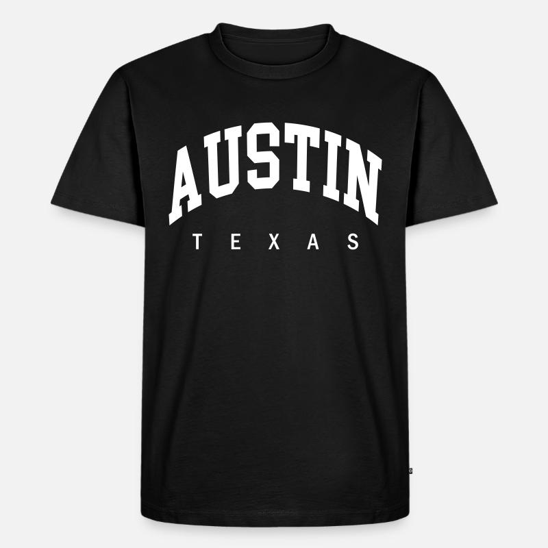 Austin - Männer Premium Bio T-Shirt - Schwarz