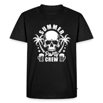 Summer Party Crew - Beer Glass - Men's Premium Organic T-Shirt - black - Front - Nico (187cm)