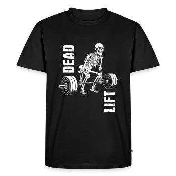 Skeleton, Deadlift, Weight Training, Training - Men's Premium Organic T-Shirt - black - Front - Nico (187cm)