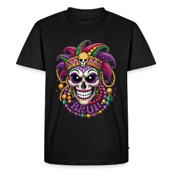 Mardi Gras Bruh - Carnival - Costume - Gift - Men's Premium Organic T-Shirt - black - Front - Nico (187cm)