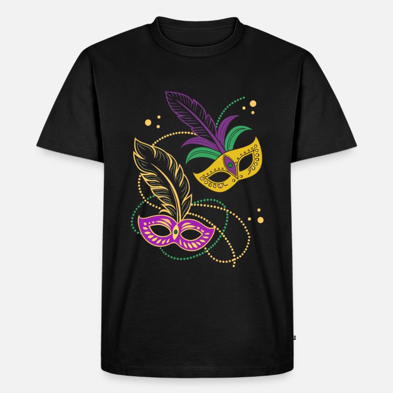 Mardi Gras - Karneval - Maske - Geschenk - Männer Premium Bio T-Shirt - Schwarz