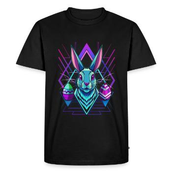 Happy Easter - Easter Bunny - Easter Egg - Gift - Men's Premium Organic T-Shirt - black - Front - Nico (187cm)