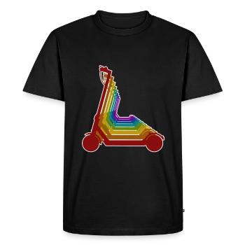 E-scooter, scooter électrique avec batterie - T-shirt Premium bio Homme - noir - Devant - Nico (187cm)