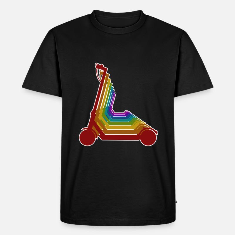 E-Scooter, Elektro Roller mit Akku - Männer Premium Bio T-Shirt - Schwarz
