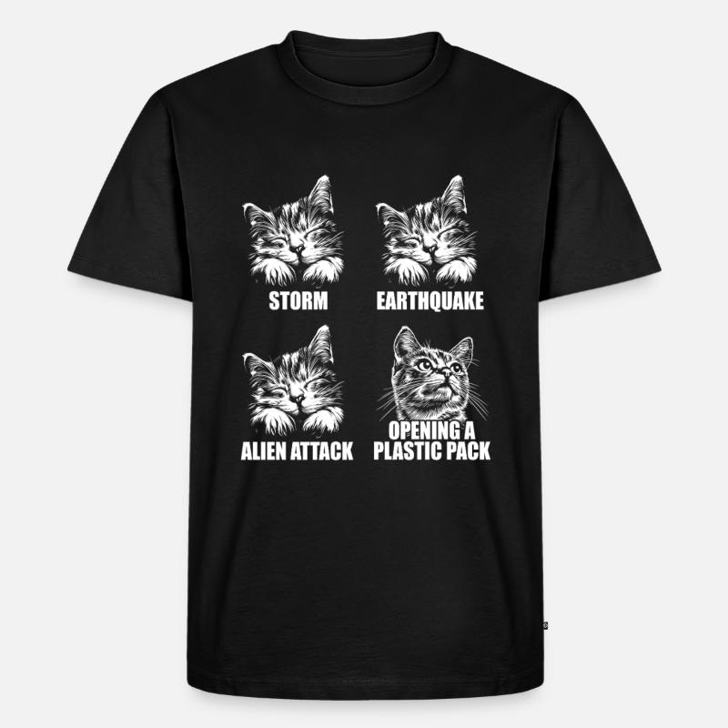 Chat - perception sélective - dire - T-shirt Premium bio Homme - noir