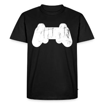 Controller Vintage White - Men's Premium Organic T-Shirt - black - Front - Nico (187cm)
