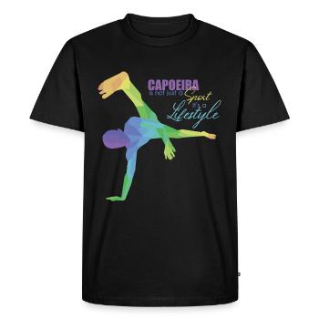 Capoeira - T-shirt Premium bio Homme - noir - Devant - Nico (187cm)