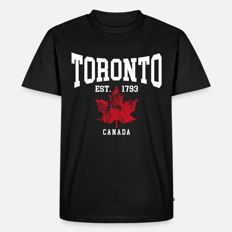 Toronto - Männer Premium Bio T-Shirt - Schwarz