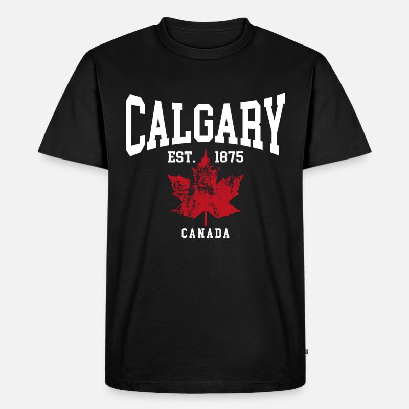 Calgary - Männer Premium Bio T-Shirt - Schwarz