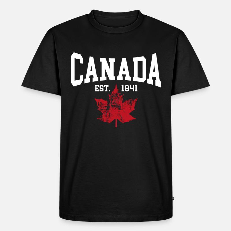 Kanada - Männer Premium Bio T-Shirt - Schwarz