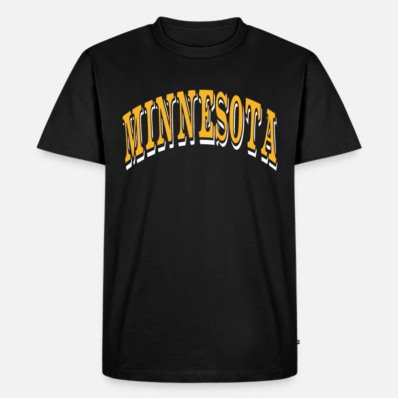 Minnesota - Männer Premium Bio T-Shirt - Schwarz