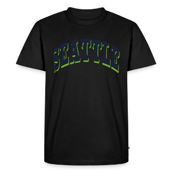 Seattle - T-shirt Premium bio Homme - noir - Devant - Nico (187cm)
