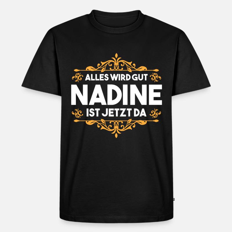 Nadine - Männer Premium Bio T-Shirt - Schwarz