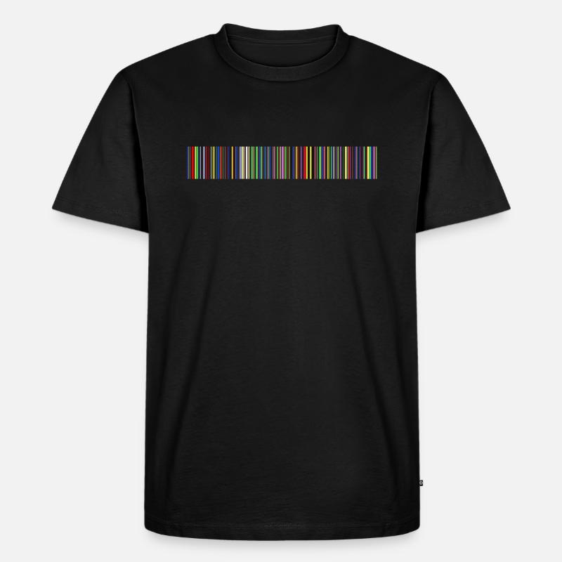 Barcode - Strichcode - Streifen - Codes - Männer Premium Bio T-Shirt - Schwarz