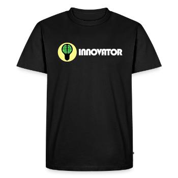 Start up - Idea - Reasons - Innovation - T-shirt Premium bio Homme - noir - Devant - Nico (187cm)