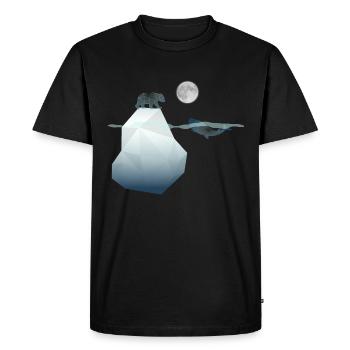 L’Arctique - T-shirt Premium bio Homme - noir - Devant - Nico (187cm)