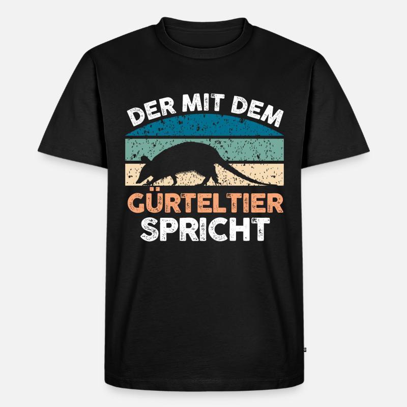 Gürteltier - Männer Premium Bio T-Shirt - Schwarz