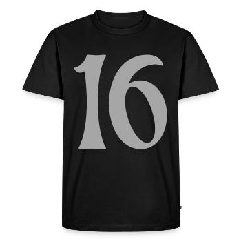 16 - T-shirt Premium bio Homme - noir - Devant - Nico (187cm)